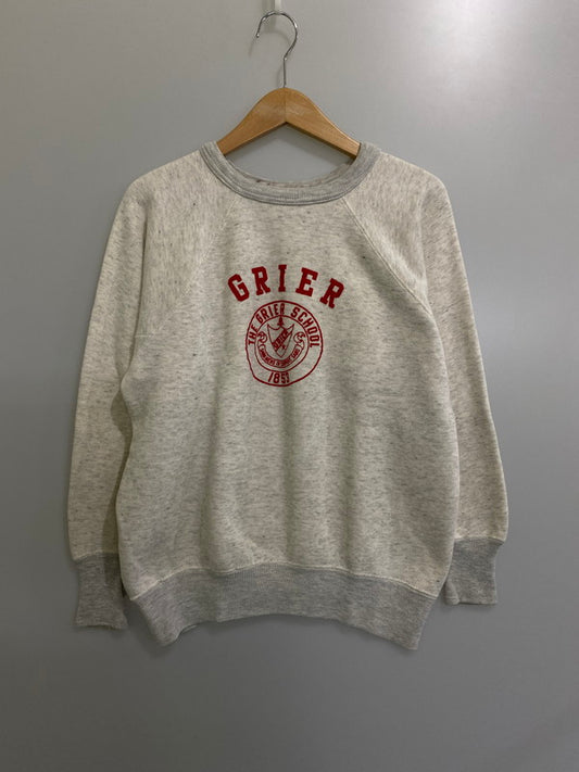 【中古品】【メンズ】 VINTAGE 50's FLOCKING PRINTED 2-TONE RAGLAN SWEATSHIRT ヴィンテージ スウェットシャツ トレーナー トップス 146-240924-yn-14-min カラー：グレー 万代Net店