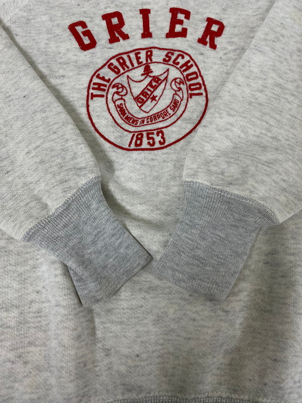 【中古品】【メンズ】  VINTAGE 50's FLOCKING PRINTED 2-TONE RAGLAN SWEATSHIRT ヴィンテージ スウェットシャツ トレーナー トップス 146-240924-yn-14-min カラー：グレー 万代Net店