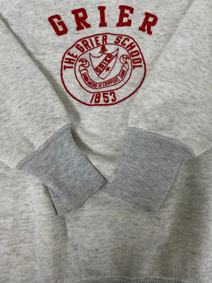 【中古品】【メンズ】  VINTAGE 50's FLOCKING PRINTED 2-TONE RAGLAN SWEATSHIRT ヴィンテージ スウェットシャツ トレーナー トップス 146-240924-yn-14-min カラー：グレー 万代Net店