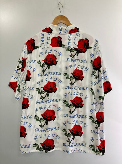 【中古品】【メンズ】 WACKO MARIA ワコマリア 22SS-WMS-HI 04 HAWAIIAN SHIRT S S TYPE-4 ハワイアンシャツ 半袖トップス バラ柄 142-240924-me-08-min サイズ：M カラー：ホワイト 万代Net店