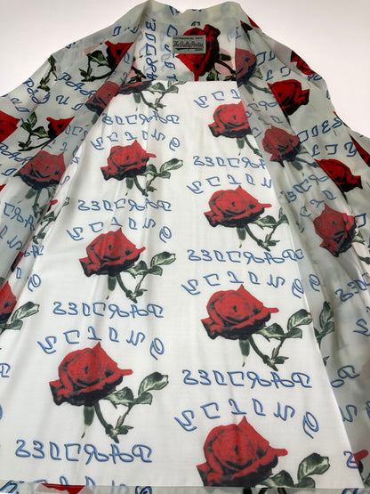 【中古品】【メンズ】 WACKO MARIA ワコマリア 22SS-WMS-HI 04 HAWAIIAN SHIRT S S TYPE-4 ハワイアンシャツ 半袖トップス バラ柄 142-240924-me-08-min サイズ：M カラー：ホワイト 万代Net店