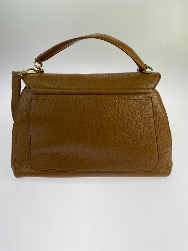 【中古品】【レディース】 Furla フルラ SLEEK 2WAY HANDLE BAG ハンドバッグ ショルダーバッグ カバン 鞄 188-240929-ab-8-min サイズ：約33×20×14cm カラー：ブラウン 万代Net店