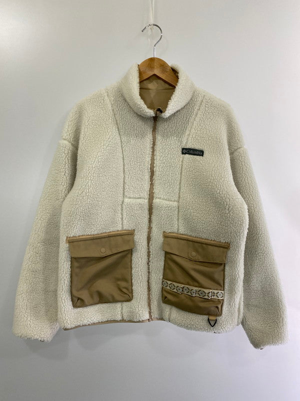 【中古品】【レディース】 Columbia コロンビア PL0505 ウィメンズシカゴアベニューリバーシブルフリースジャケット 168-240928-ks-20-min サイズ：L カラー：ベージュ系/ホワイト 万代Net店
