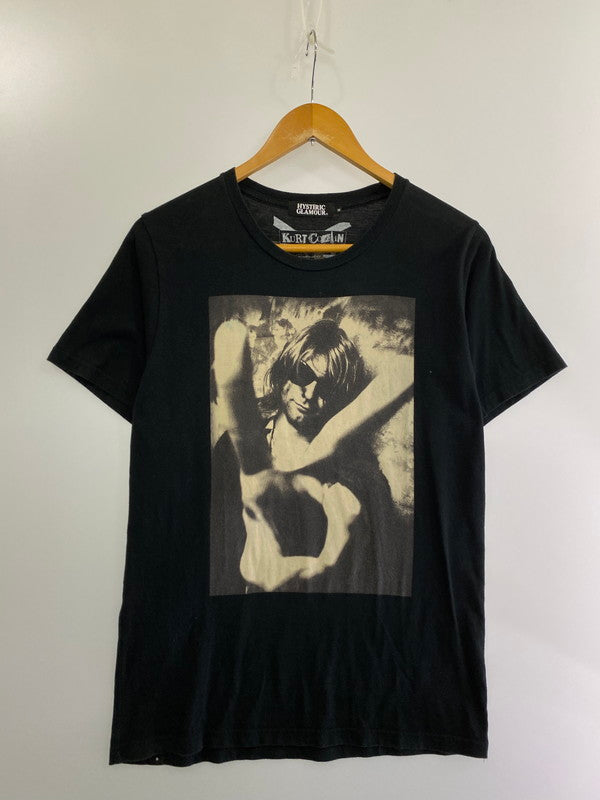 【中古品】【メンズ】 HYSTERIC GLAMOUR ヒステリックグラマー 4CT-5462 KURT COBAIN T-SHIRT 半袖 140-240925-AS-40-min サイズ：M カラー：ブラック 万代Net店