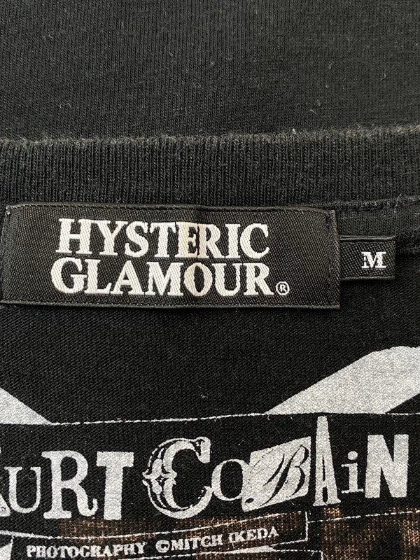 【中古品】【メンズ】 HYSTERIC GLAMOUR ヒステリックグラマー 4CT-5462 KURT COBAIN T-SHIRT 半袖 140-240925-AS-40-min サイズ：M カラー：ブラック 万代Net店