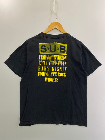 【中古品】【メンズ】 NIRVANA 90S BOOTLEG SMILEY TEE ニルヴァーナ 90年代 ブートレグ スマイリー Tシャツ メンズ トップス 半袖 プリントT 146-250704-em-01-min サイズ：MD カラー：ブラック 万代Net店