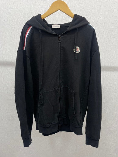 【中古品】【メンズ】 MONCLER モンクレール H10918G00047 22SS バックロゴプリント ジップアップスウェットパーカー 141-241008-NK-2-yok サイズ：S カラー：Black系 万代Net店