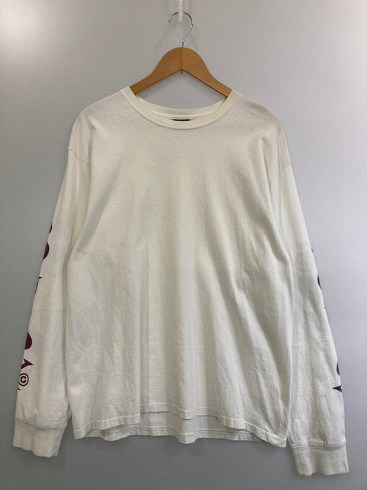 【中古品】【メンズ】 STUSSY ステューシー SLEEVE LOGO L/S TEE スリーブロゴ 長袖Tシャツ トップス 146-250104-me-13-min サイズ：L カラー：ホワイト 万代Net店