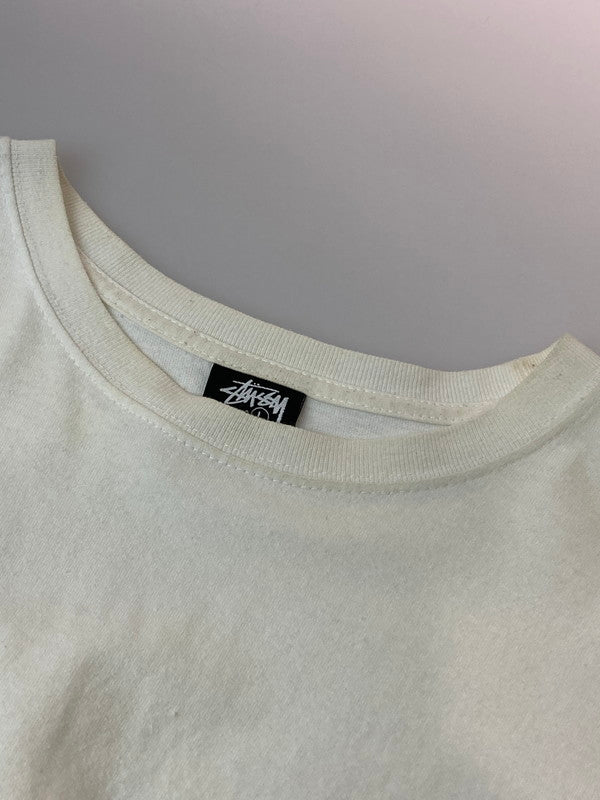 【中古品】【メンズ】 STUSSY ステューシー SLEEVE LOGO L/S TEE スリーブロゴ 長袖Tシャツ トップス 146-250104-me-13-min サイズ：L カラー：ホワイト 万代Net店