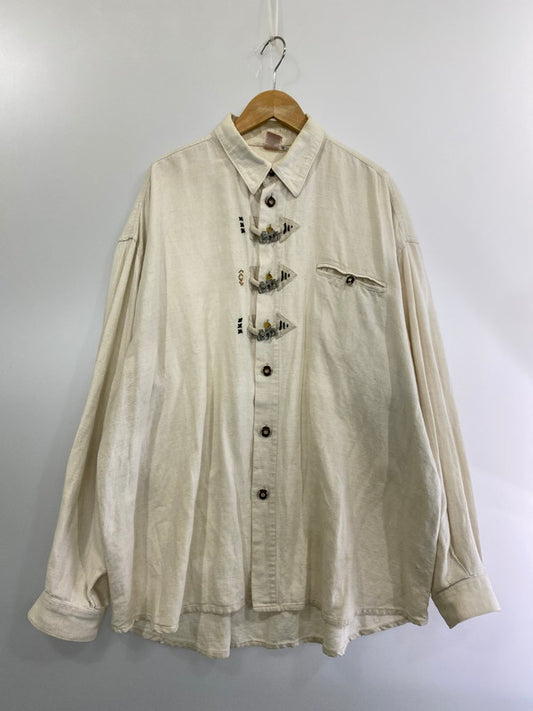 【中古品】【メンズ】  WACH FEUMODEN RIEHF L/S SHIRT ロングスリーブシャツ 長袖シャツ トップス 146-240927-yn-30-min サイズ：45 カラー：ホワイト 万代Net店