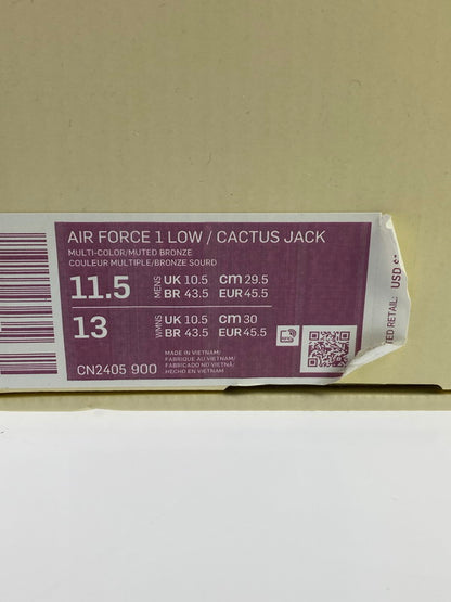 【中古品】【メンズ】 NIKE ナイキ CN2405-900 AIR FORCE 1 LOW CACTUS JACK SNEAKER エアフォース スニーカー シューズ 靴 160-240929-ab-3-min サイズ：29.5cm カラー：MULTI-COLOR/MUTED BRONZE 万代Net店