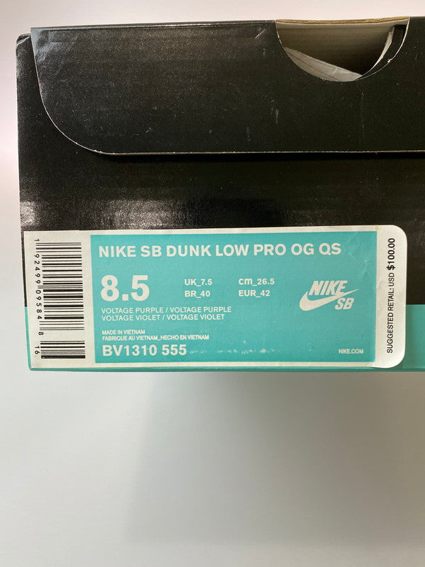 【中古品】【メンズ】 NIKE SB ナイキエスビー BV1310-555 SB DUNK LOW PRO SNEAKER ダンク ロー スニーカー シューズ 靴 160-240929-ab-16-min サイズ：26.5cm カラー：VOLTAGE PURPLE/VOLTAGE PURPLE 万代Net店