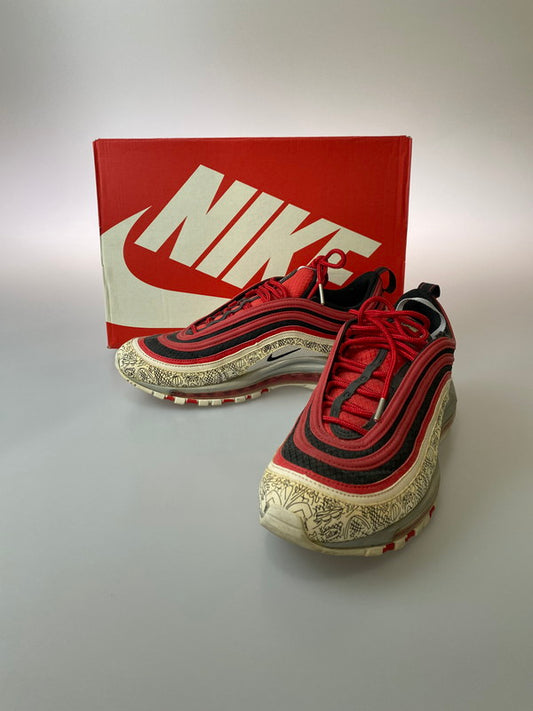 【中古品】【メンズ】 NIKE ナイキ CJ9780-600 AIR MAX 97 PREMIUM SNEAKER エアマックス スニーカー シューズ 靴 160-240929-ab-17-min サイズ：27cm カラー：UNIVERSITY RED/BLACK-WHITE 万代Net店