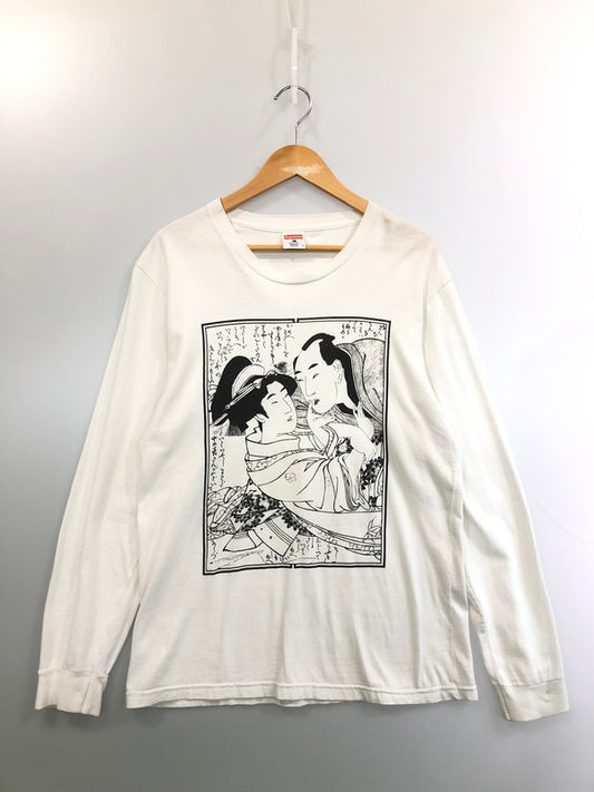 【中古品】【メンズ】 SUPREME SASQUATCHFABRIX シュプリーム サスクワァッチファブリックス SHUNGA LS TEE 春画 ロングスリーブティー 長袖Tシャツ メンズ 149-260411-KS-09-min サイズ：M カラー：ホワイト 万代Net店
