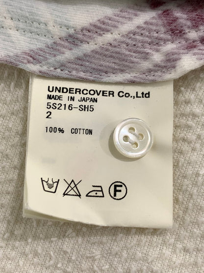 【中古品】【メンズ】 UNDERCOVER アンダーカバー 5S216-SH5 05SS BUT BEAUTIFUL期 異素材ドッキングシャツ 長袖シャツ トップス 140-241001-me-03-min サイズ：2 カラー：クリーム色 万代Net店