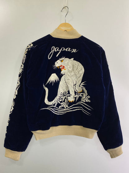 【中古品】【メンズ】 VINTAGE 50S 白虎×龍×日本地図 REVERSIBLE SOUVENIR JACKET スカジャン アウター 146-240930-AS-10-min サイズ：S カラー：ネイビー 万代Net店