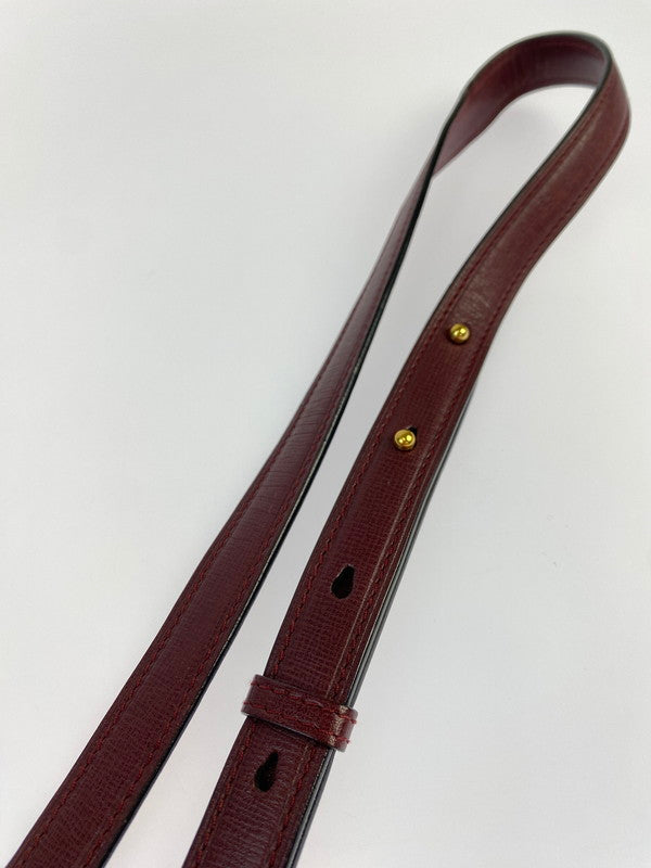 【中古品】【レディース】 CARTIER カルティエ マストライン 巾着 ショルダーバッグ カバン 鞄 180-241004-ab-6-min サイズ：約24.5×23.8×14.4cm カラー：ワインレッド系 万代Net店