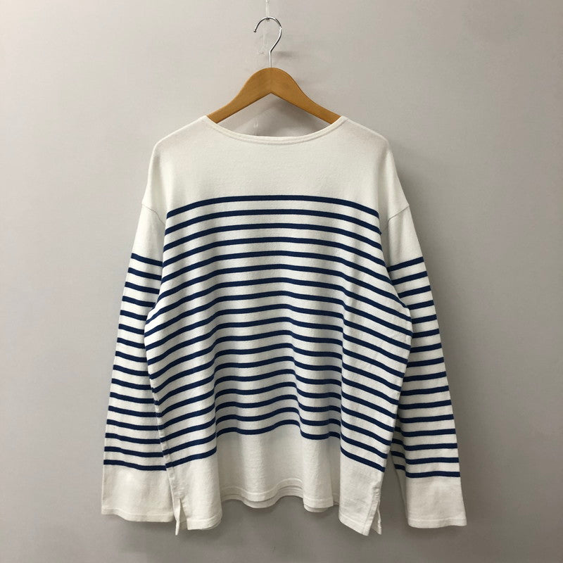 【中古品】【メンズ】  GRAPHPAPER グラフペーパー 22SS PANELBORDER L/S TEE GU221-70218 パネルボーダー ロングスリーブ Tシャツ トップス 長袖 140-250804-ts-10-tei サイズ：1 カラー：ホワイト 万代Net店