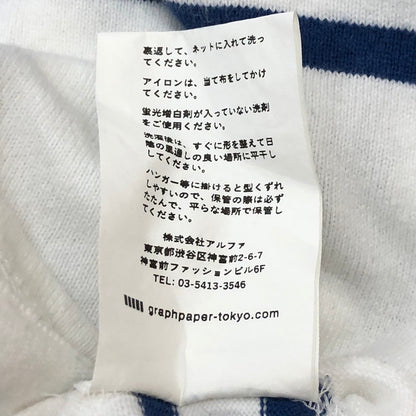 【中古品】【メンズ】  GRAPHPAPER グラフペーパー 22SS PANELBORDER L/S TEE GU221-70218 パネルボーダー ロングスリーブ Tシャツ トップス 長袖 140-250804-ts-10-tei サイズ：1 カラー：ホワイト 万代Net店