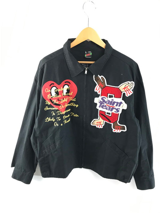 【中古品】【メンズ】 SAINT MICHAEL セント マイケル × DENIM TEARS デニムティアーズ 22SS SWING TOP SM-S22-0000-080 22年春夏 スイングトップ ライトアウター 142-251113-rt-09-tag サイズ：L カラー：ブラック 万代Net店