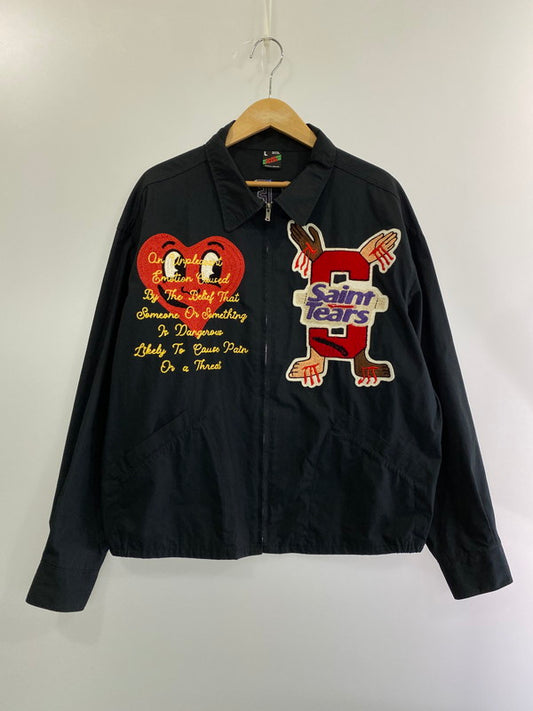 【中古品】【メンズ】  SAINT MICHAEL セントマイケル ×DENIM TEARS SM-S22-0000-080 22SS SWING TOP アウター 141-240930-AS-4-min サイズ：L カラー：ブラック 万代Net店