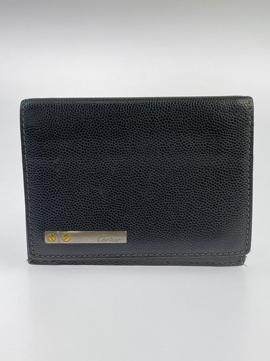 【中古品】【メンズ/レディース】 CARTIER カルティエ CARD CASE サントス ドゥ カルティエ カードケース 181-241003-yn-12-min カラー：ブラック 万代Net店