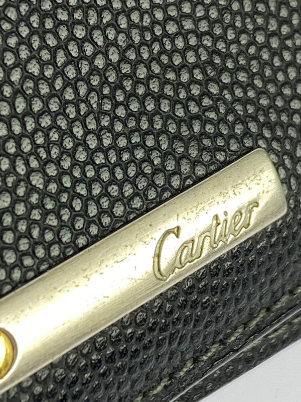 【中古品】【メンズ/レディース】 CARTIER カルティエ CARD CASE サントス ドゥ カルティエ カードケース 181-241003-yn-12-min カラー：ブラック 万代Net店