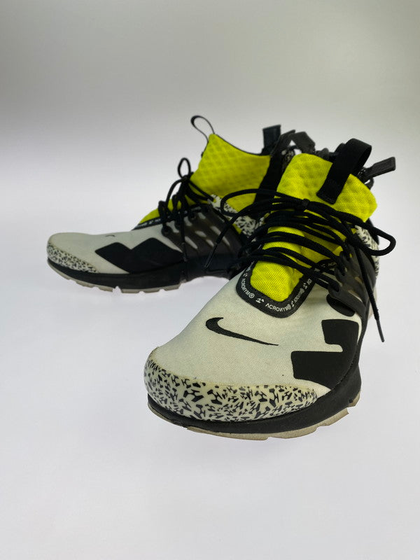 【中古品】【メンズ】 NIKE ナイキ AIR PRESTO MID ACRONYM AH7832-100 エア プレスト ミッド アクロニウム スニーカー 靴 160-241003-yn-16-min サイズ：28.0cm US10 カラー：WHITE/BLACK-DYNAMIC YELLOW 万代Net店