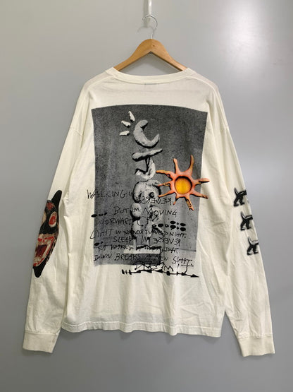 【中古品】【メンズ】  CACTUS JACK カクタスジャック 22SS AIR RECORDS L S T-SHIRT 長袖Tシャツ トップス 142-241001-me-09-min サイズ：XXL カラー：ホワイト系 万代Net店