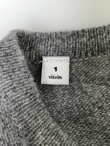 【中古品】【メンズ】 VISVIM ビズビム 0114205012005 LS WOOL KNIT TOPS ウールニット トップス 142-241001-me-07-min サイズ：1 カラー：グレー 万代Net店