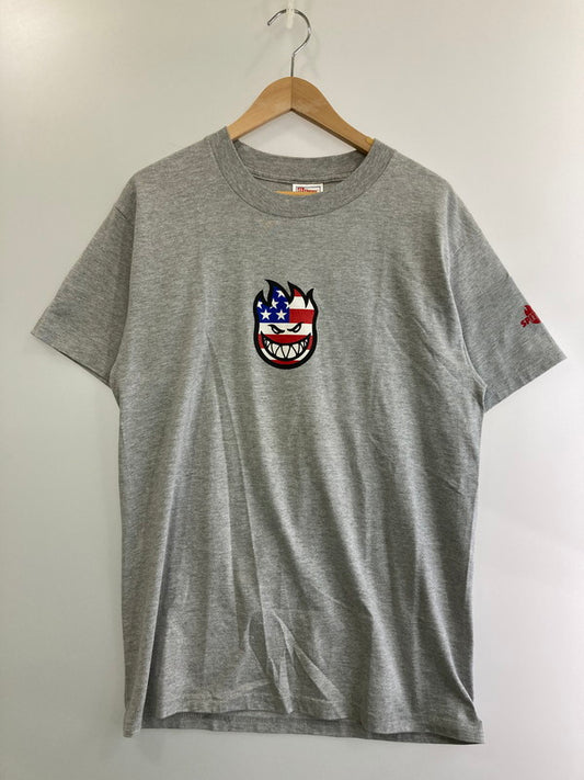 【中古品】【メンズ】  SPITFIRE 90-00's CENTER LOGO TEE スピットファイアー ロゴ ショートスリーブTシャツ 半袖Tシャツ トップス 146-250125-yn-29-min サイズ：M カラー：グレー 万代Net店