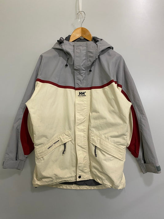 【中古品】【メンズ】 HELLY HANSEN ヘリーハンセン HSB0633 MOUNTAIN PARKA マウンテンパーカー ジャケット アウター 144-250106-me-08-min サイズ：S カラー：グレー/ホワイト 万代Net店