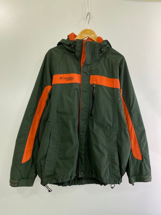 【中古品】【メンズ】 Columbia コロンビア 00S VERTEX NYLON JACKET ナイロンジャケット 144-241011-cn-12-min サイズ：L カラー：モスグリーン/オレンジ 万代Net店