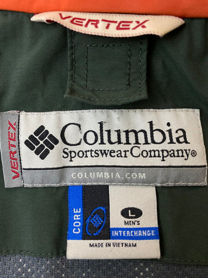 【中古品】【メンズ】 Columbia コロンビア 00S VERTEX NYLON JACKET ナイロンジャケット 144-241011-cn-12-min サイズ：L カラー：モスグリーン/オレンジ 万代Net店