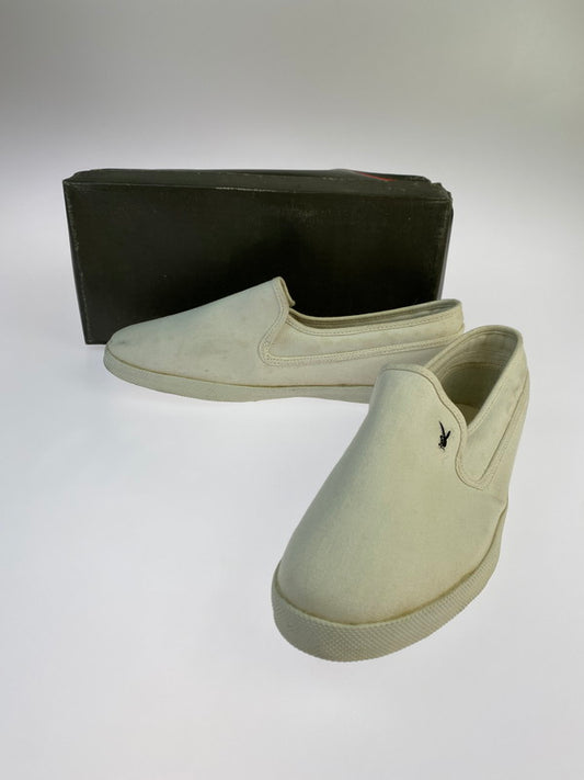 【中古品】【メンズ】 PLAYBOY プレイボーイ 70-80S SLIP-ON(DEADSTOCK) 8706-1 ビンテージ スリッポン デッドストック スニーカー  163-241003-em-2-min サイズ：28cm カラー：ホワイト 万代Net店