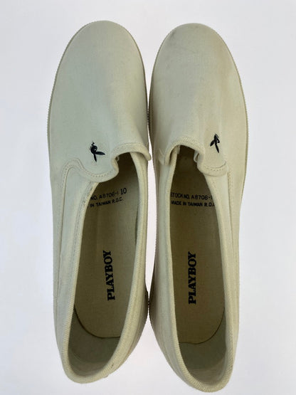 【中古品】【メンズ】 PLAYBOY プレイボーイ 70-80S SLIP-ON(DEADSTOCK) 8706-1 ビンテージ スリッポン デッドストック スニーカー 163-241003-em-2-min サイズ：28cm カラー：ホワイト 万代Net店