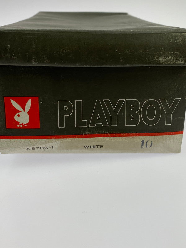 【中古品】【メンズ】 PLAYBOY プレイボーイ 70-80S SLIP-ON(DEADSTOCK) 8706-1 ビンテージ スリッポン デッドストック スニーカー  163-241003-em-2-min サイズ：28cm カラー：ホワイト 万代Net店