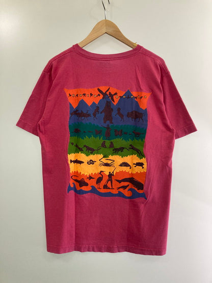 【中古品】【メンズ】 patagonia パタゴニア USA製 80S 絶滅T 半袖Tシャツ トップス 144-241001-ks-24-min サイズ：M カラー：ピンク 万代Net店