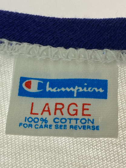 【中古品】【メンズ】 Champion チャンピオン バータグ後期 70-80S THE SPORTING HOUSE RINGER T-SHIRT 半袖Tシャツ トップス 146-241001-ks-30-min サイズ：L カラー：ホワイト 万代Net店