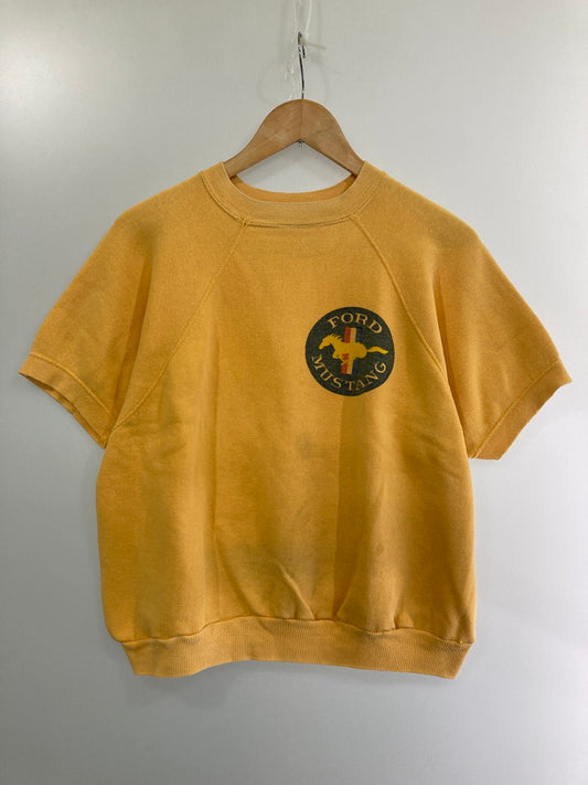 【現状渡し品】【メンズ】 VINTAGE ヴィンテージ 染み込み 60S FORD MUSTANG S S RAGLAN SWEATSHIRT ラグランスウェットシャツ トップス 146-241001-ks-25-min サイズ：不明 カラー：イエロー系 万代Net店