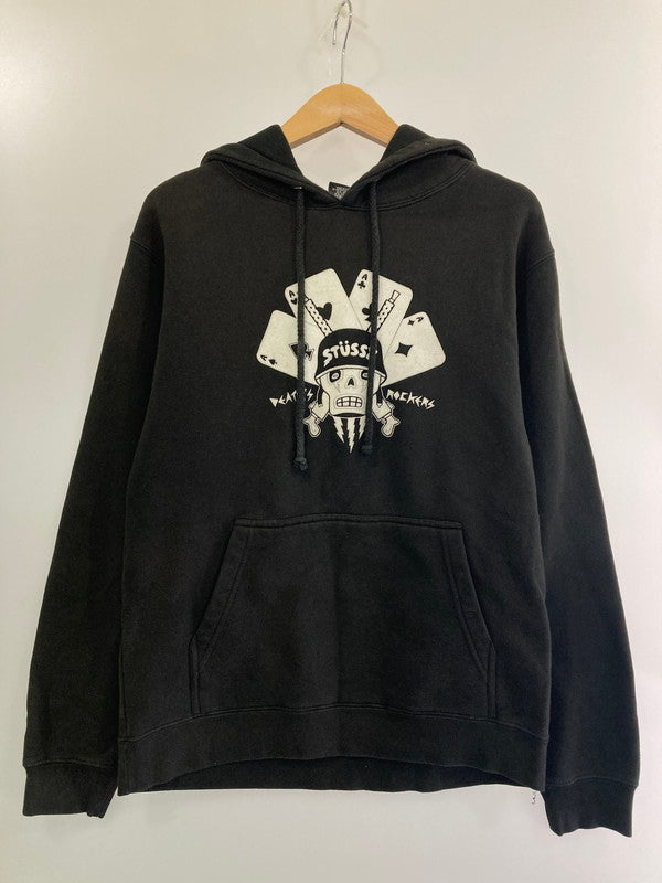 【中古品】【メンズ】 STUSSY ステューシー 00S DEATH'S ROCKERS LS HOODIE パーカートップス 142-241005-ks-15-min サイズ：S カラー：ブラック 万代Net店