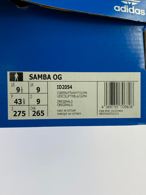 【中古美品】【メンズ】 adidas アディダス ID2054 SAMBA OG SNEAKER スニーカー シューズ 靴 161-241004-ab-22-min サイズ：27.5cm カラー：CGREEN/FTWWHT/GUM4 万代Net店