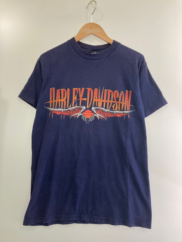 【中古品】【メンズ】  HARLEY-DAVIDSON ハーレーダビッドソン c2003 PRINT S S TEE 半袖 146-241006-AS-3-min サイズ：M カラー：パープル系 万代Net店