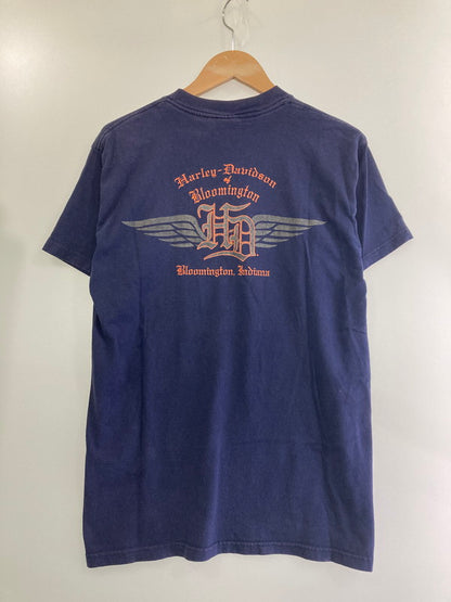 【中古品】【メンズ】  HARLEY-DAVIDSON ハーレーダビッドソン c2003 PRINT S S TEE 半袖 146-241006-AS-3-min サイズ：M カラー：パープル系 万代Net店