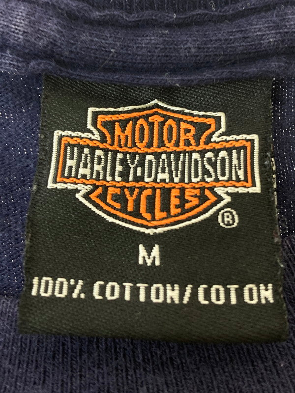 【中古品】【メンズ】  HARLEY-DAVIDSON ハーレーダビッドソン c2003 PRINT S S TEE 半袖 146-241006-AS-3-min サイズ：M カラー：パープル系 万代Net店