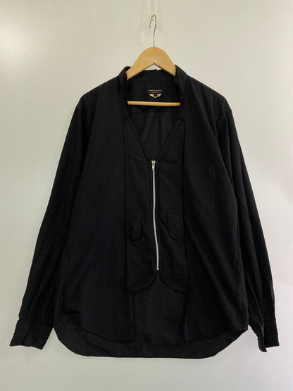 【中古品】【メンズ】 COMME des GARCONS HOMME PLUS コムデギャルソンオムプリュス PT-B028 ポリ縮再構築ジップシャツ 長袖 140-241008-AS-3-min サイズ：S カラー：ブラック 万代Net店