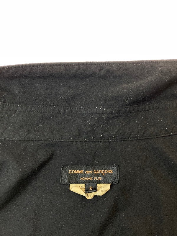 【中古品】【メンズ】 COMME des GARCONS HOMME PLUS コムデギャルソンオムプリュス PT-B028 ポリ縮再構築ジップシャツ 長袖 140-241008-AS-3-min サイズ：S カラー：ブラック 万代Net店