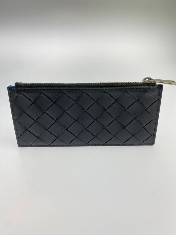 【中古品】【メンズ】 BOTTEGAVENETA ボッテガヴェネタ BOTTEGA VENETA 629680 イントレチャート ポケット付き ロングウォレット 長財布 181-241007-me-01-min カラー：ブラック　黒 万代Net店