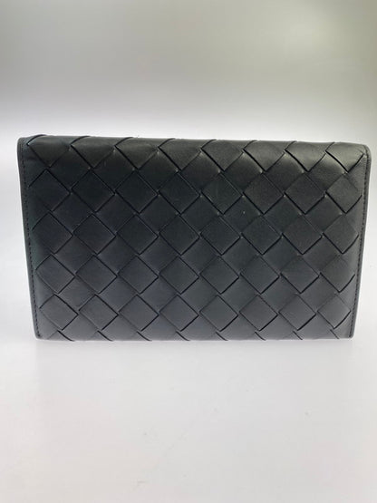 【中古品】【メンズ】 BOTTEGAVENETA ボッテガヴェネタ BOTTEGA VENETA 629680 イントレチャート ポケット付き ロングウォレット 長財布 181-241007-me-01-min カラー：ブラック　黒 万代Net店