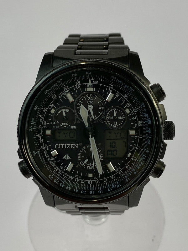 【中古品】【メンズ】 CITIZEN シチズン PROMASTER SKY JY8025-59E プロマスター スカイ エコドライブ 電波 腕時計 197-241011-yn-04-min カラー：ブラック 万代Net店